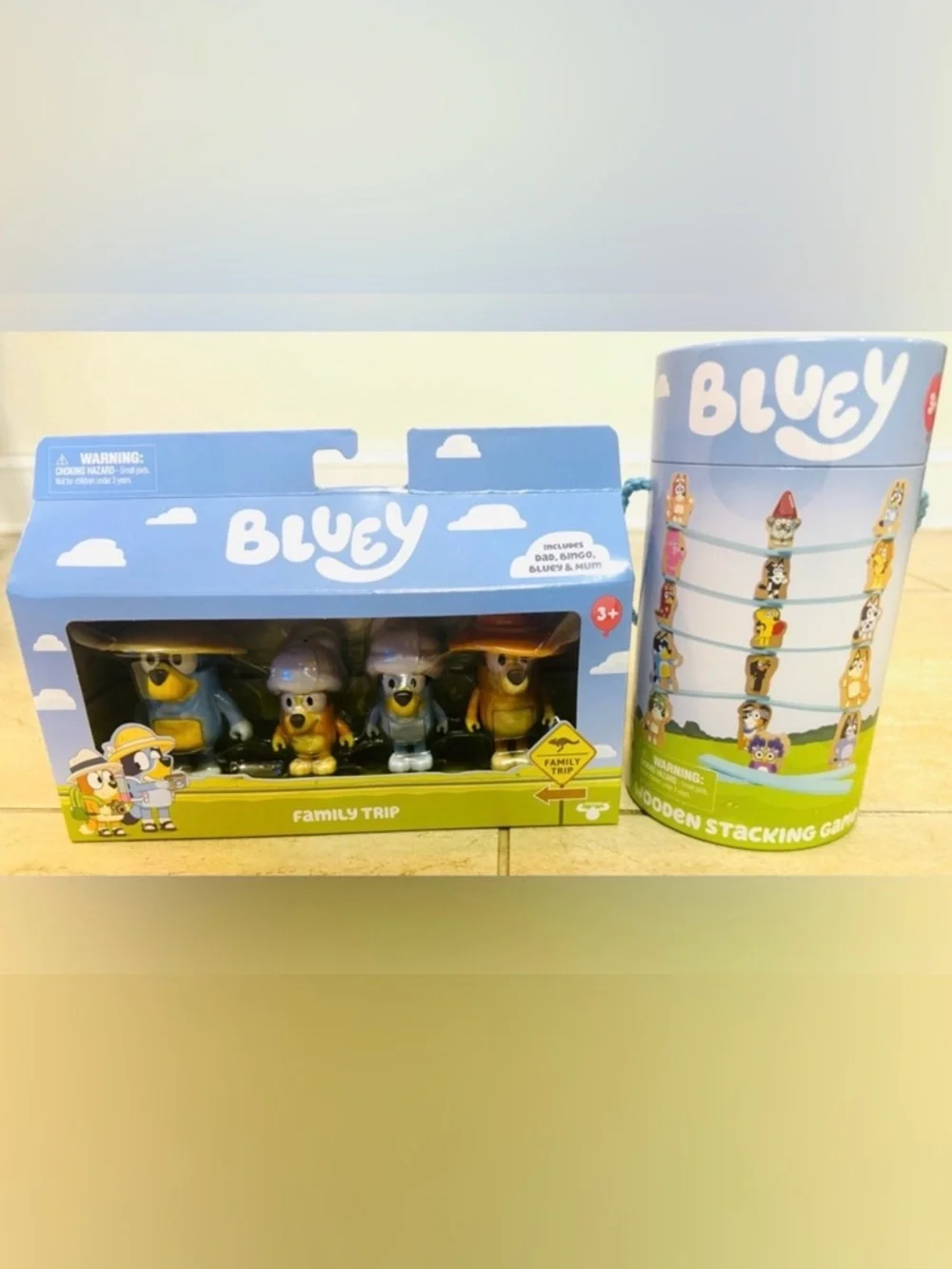 Bluey Wooden Stacking Game & Figure Play Set